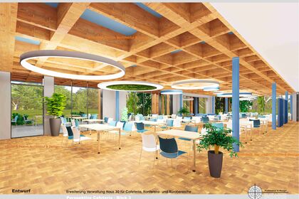 Entwurf für Neubau Cafeteria