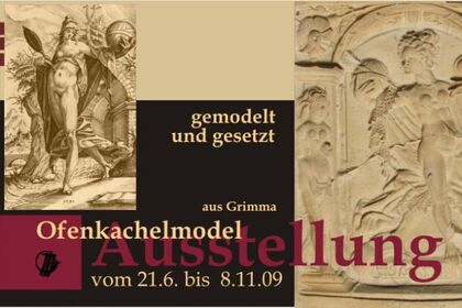 Flyer Einladung Ausstellung Ofenkachelmode - Grafikdesign Leipzig:: Grafikdesigner / Dipl.-Designerin Köstler in Leipzig Sachsen