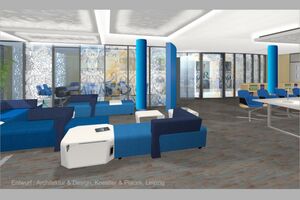 Entwurf Gestaltung für Lounge und Foyer im Studentenwohnheim