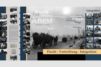 Design Ausstellung - Flucht Vertreibung Integration - Dipl.-Designerin K. Köstler in Leipzig Sachsen und Quedlinburg Sachsen-Anhalt