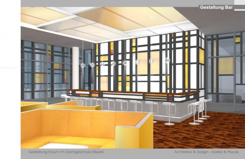 Innenarchitektur für Gestaltung Bar - Restaurant, Gastronomie